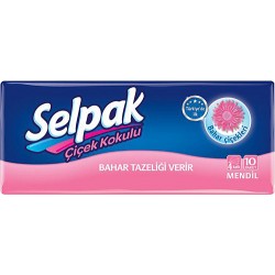 Selpak Çiçek Kokulu 10 Adet Kağıt Mendil