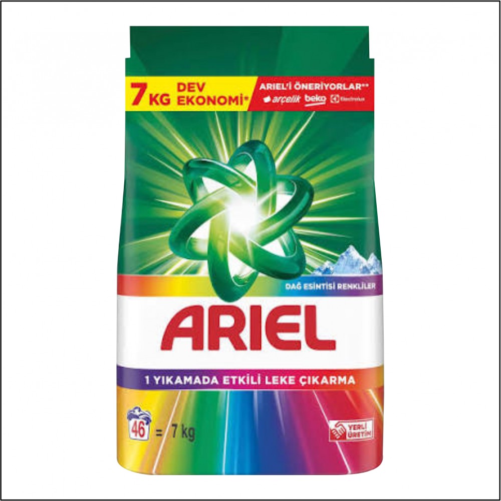 Ariel Toz Deterjan Dağ Esintisi Renkliler - 7Kg