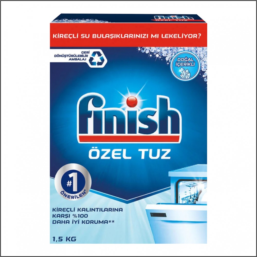 Finish Özel Tuz Kireçli Kalıntılara Karşı - 1,5Kg Finish Özel Tuz Kireçli Kalıntılara Karşı - 1,5Kg