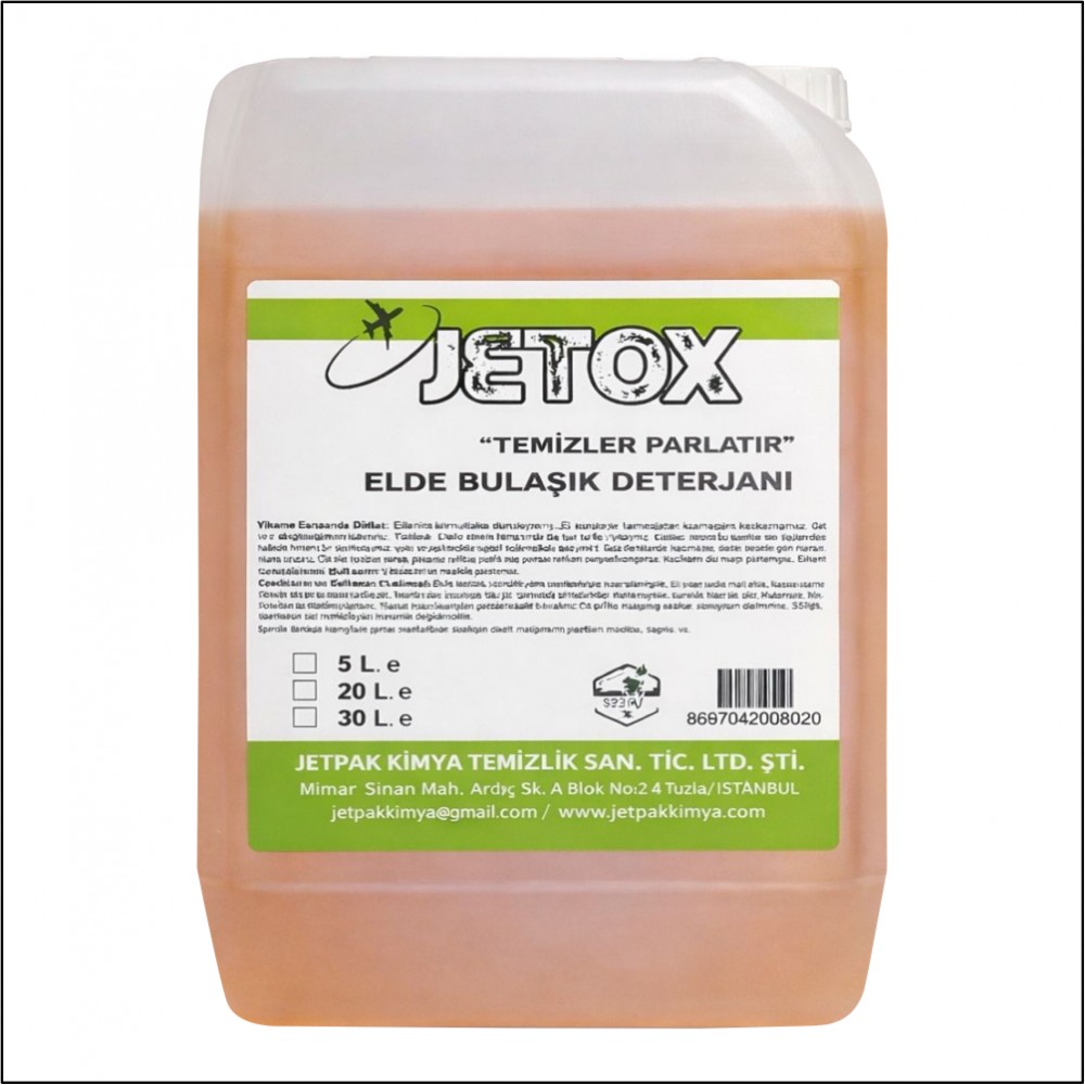Jetox Elde Bulaşık Deterjanı - 5/20/30 Kg Jetox Elde Bulaşık Deterjanı - 5/20/30 Kg