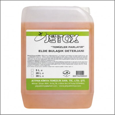 Jetox Elde Bulaşık Deterjanı - 5/20/30 Kg 