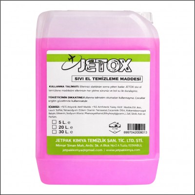 Jetox Sıvı El Temizleme Maddesi - 5/20/30Kg