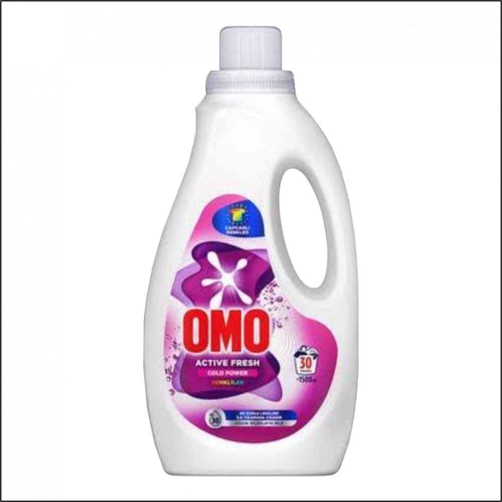 Omo Active Fresh Renkiler Sıvı Deterjan - 1500ml