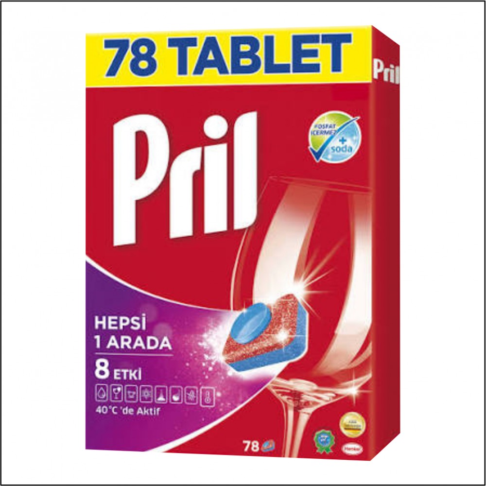 Pril Bulaşık Makina Tableti 78'li Pril Bulaşık Makina Tableti 78'li