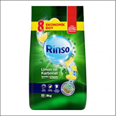 Rinso Toz Çamaşır Deterjanı Limon ve Karbonat - 8Kg
