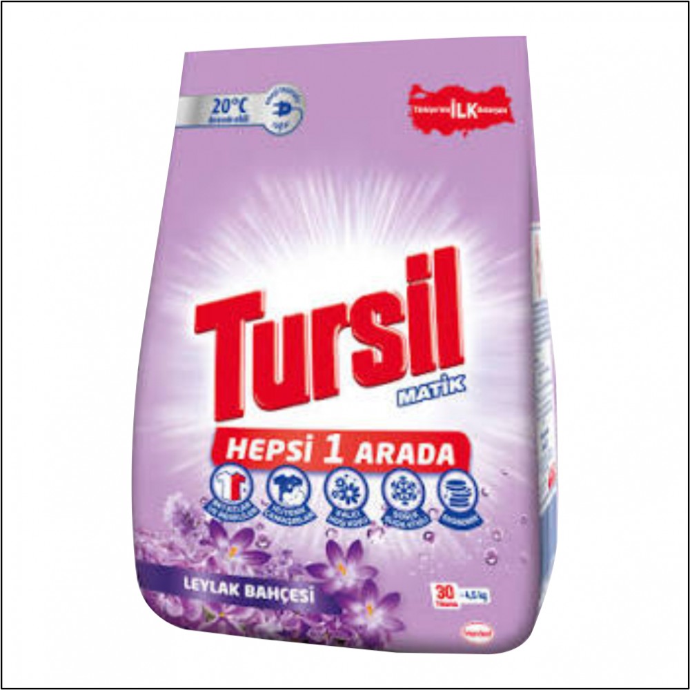 Tursil Matik Toz Deterjan Leylak Bahçesi - 4,5Kg Tursil Matik Toz Deterjan Leylak Bahçesi - 4,5Kg