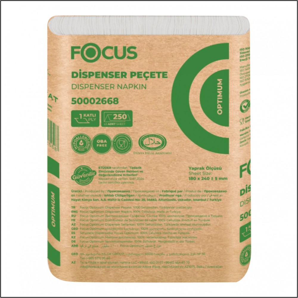 Focus Optimum Dispenser Peçete - 250 Yaprak