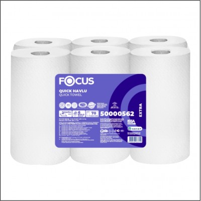 Focus Extra Quick Sensörlü Havlu Kağıt - 4,05 Kg - 6 Rulo 