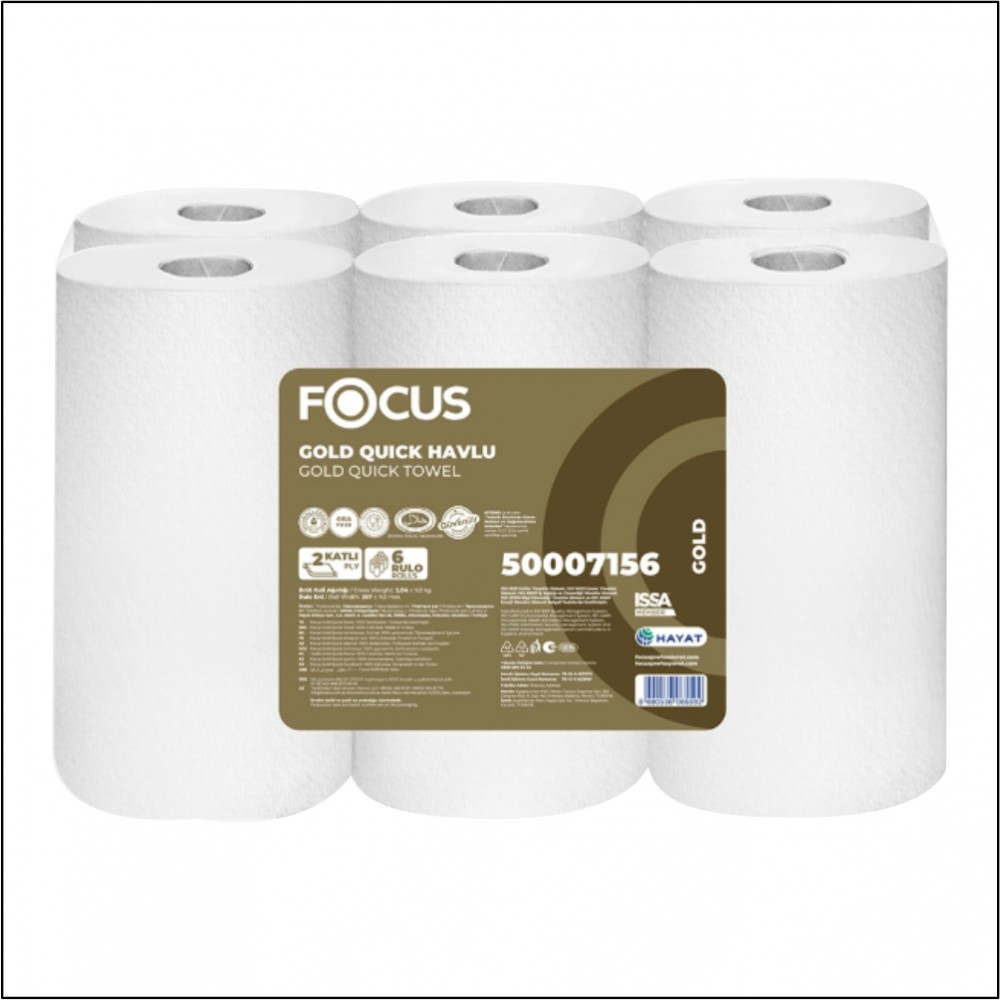 Focus Gold Quick Sensörlü Havlu Kağıt - 3,05 Kg - 6 Rulo 