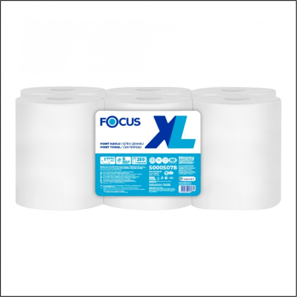 Focus Xl Point İçten Çekmeli Havlu Kağıt - 6,555 Kg - 6 Rulo