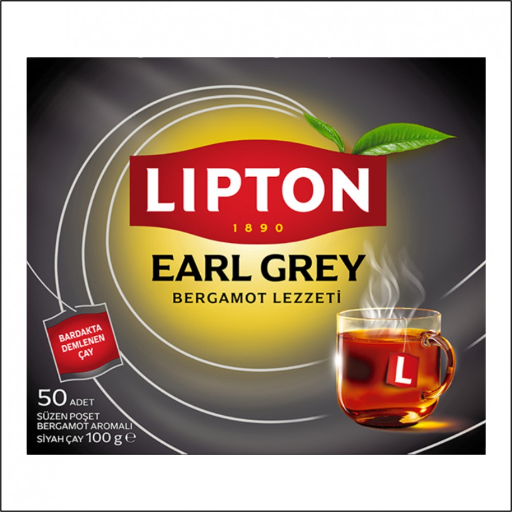 Lipton Early Grey Bergamot Lezzetli Sallama Çay - 50'li