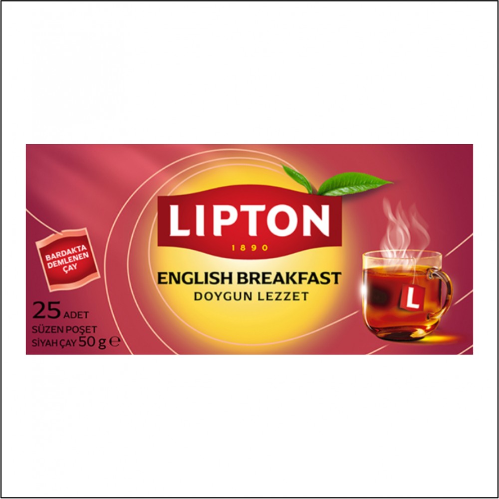 Lipton English Breakfast Doygun Lezzet Sallama Çay - 25'li Lipton English Breakfast Doygun Lezzet Sallama Çay - 25'li