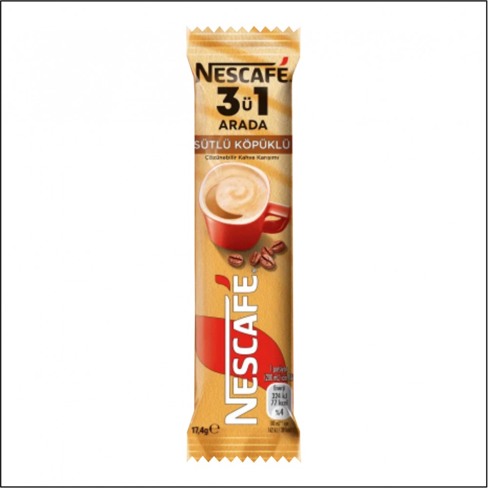 Nescafe 3ü1 Arada Sütlü Köpüklü - 17,4gr