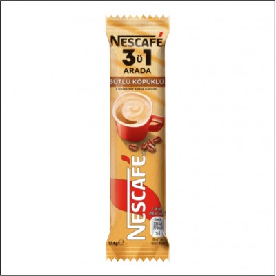 Nescafe 3ü1 Arada Sütlü Köpüklü - 17,4gr