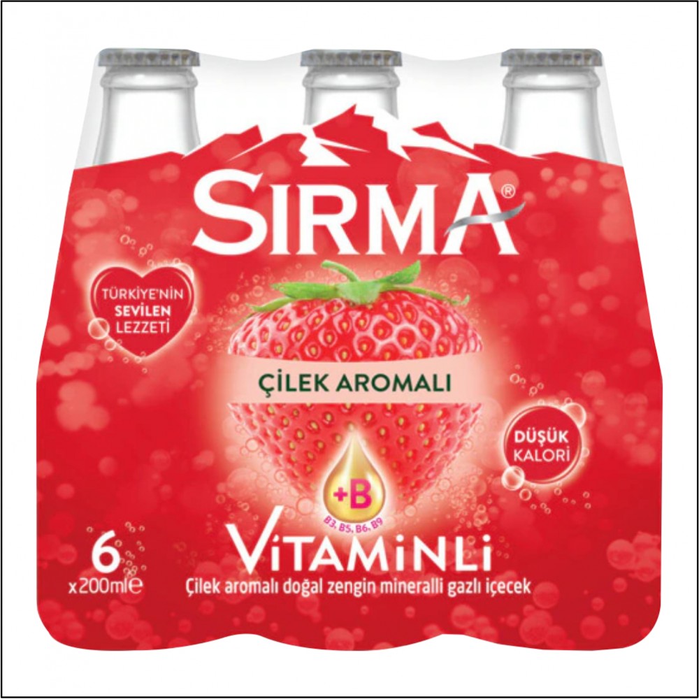 Soda - Sırma - Çilek Aromalı Soda - Sırma - Çilek Aromalı