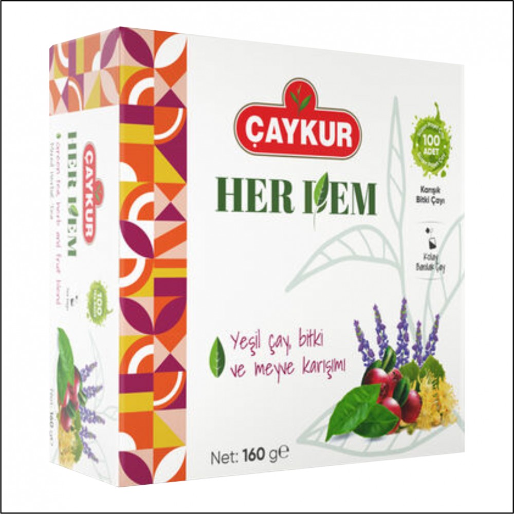 Çaykur Herdem Yeşil Çay Bitki Ve Meyve Karışımı - 160gr