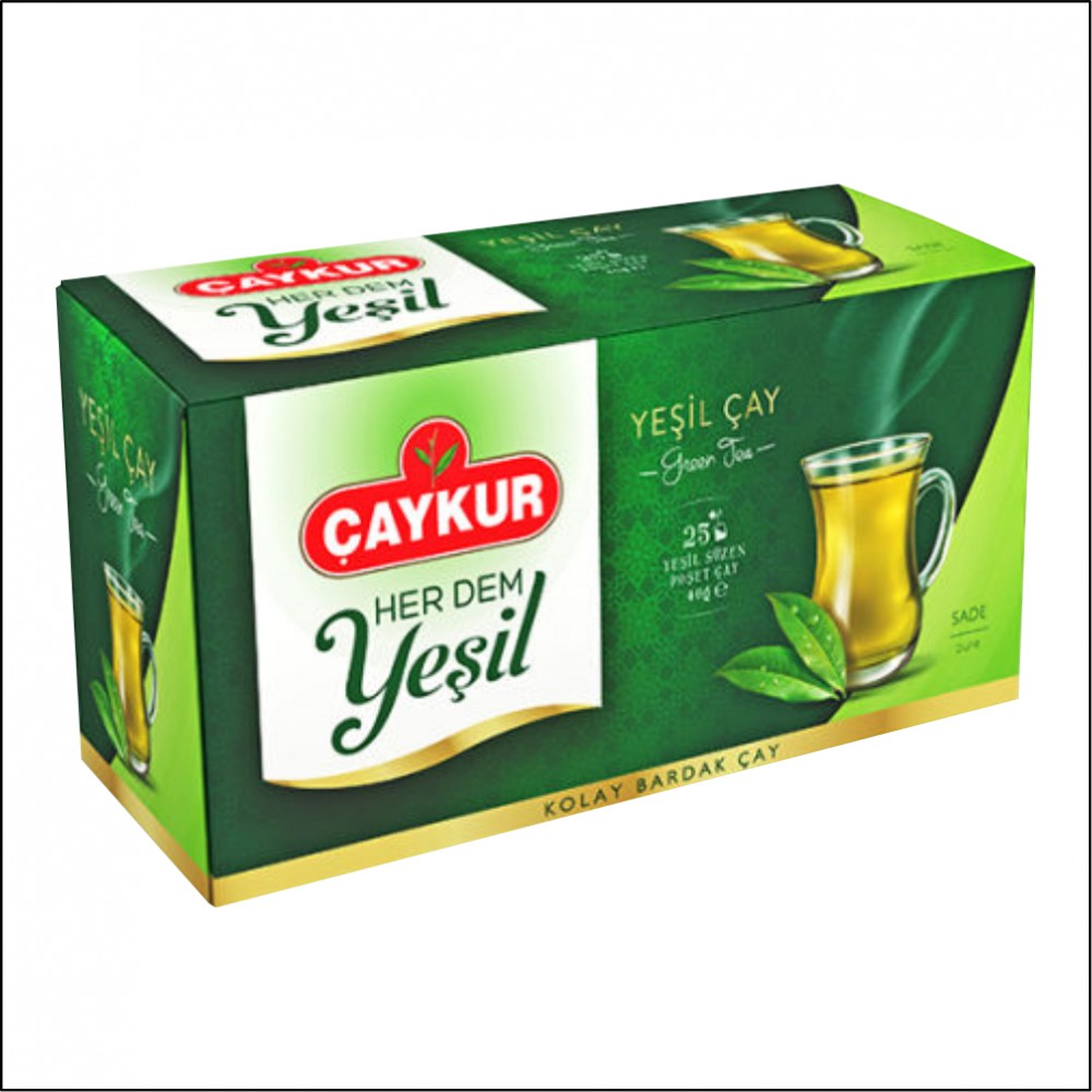 Çaykur Her Dem Sade Aromalı Yeşil Bardak Çay - 25'li