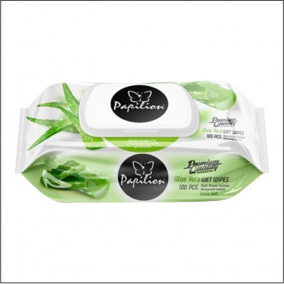 Islak Mendil - Papilion - Premium Aloevera - 100'lü