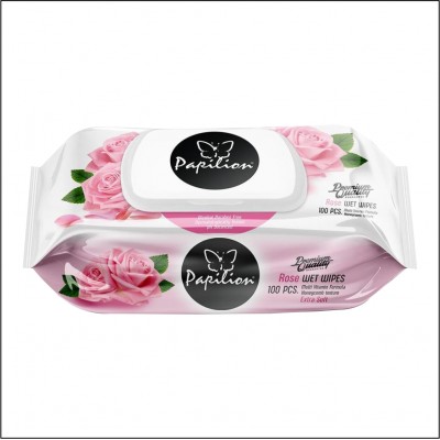 Islak Mendil - Papilion - Rose - 100'lü