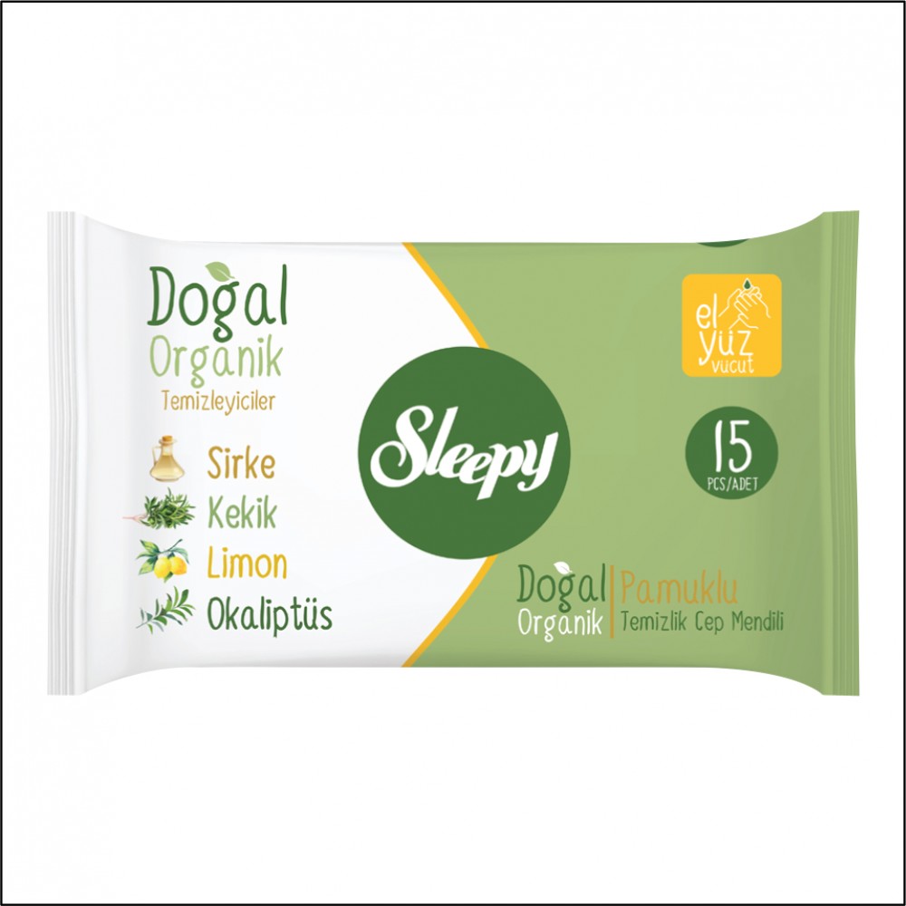 Islak Mendil - Sleepy - El Yüz Vücut - 15'li