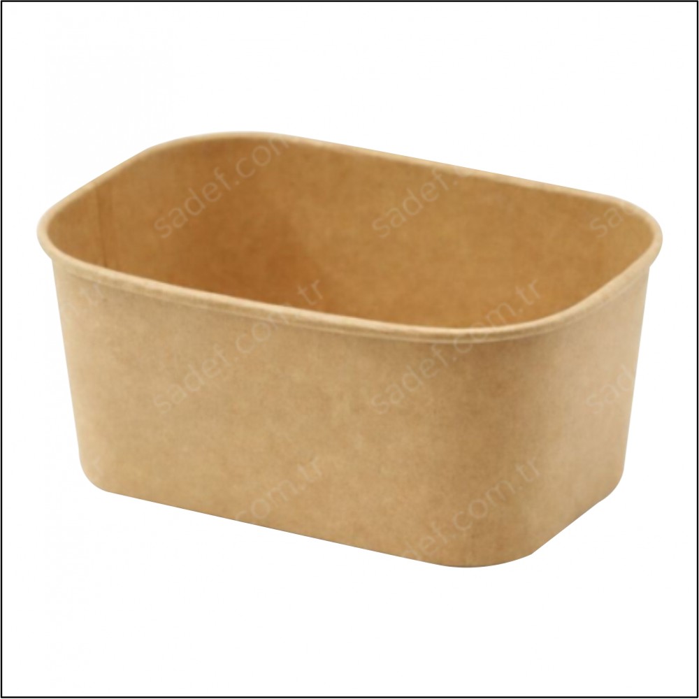 Karton Kraft Kase Dikdörtgen 1000 ml 32 oz Karton Kraft Kase Dikdörtgen 1000 ml 32 oz