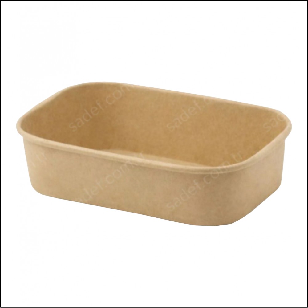 Karton Kraft Kase Dikdörtgen 500 ml 20 oz
