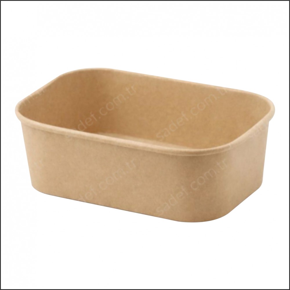 Karton Kraft Kase Dikdörtgen 750 ml 26 oz