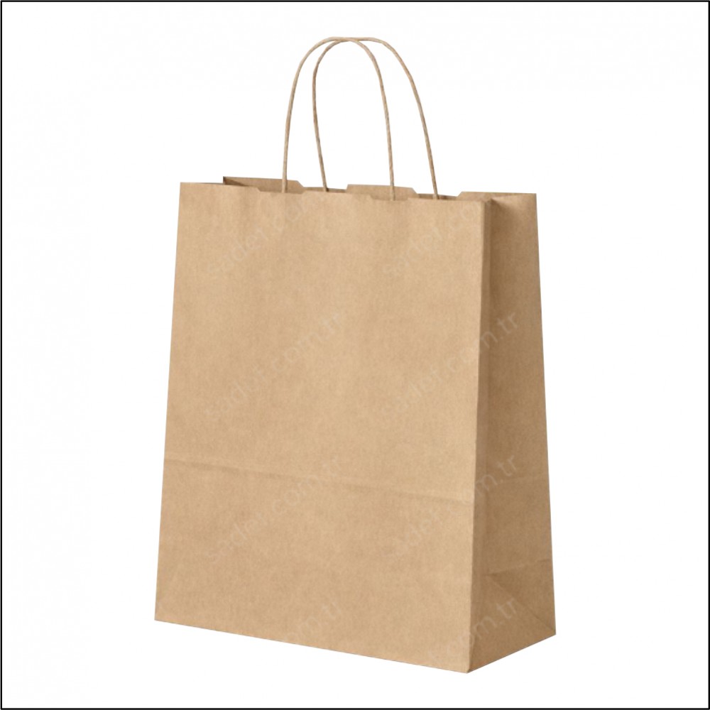 Kraft Burgu Saplı 18x24x8 Çanta