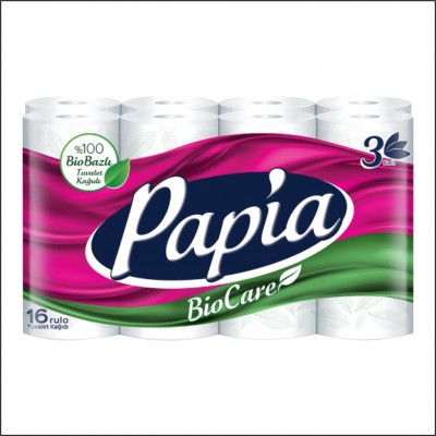 Papia Biocare Tuvalet Kağıdı - 16 Rulo