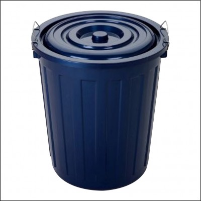 Çöp Kovası - Yuvarlak - Kapaklı - 48lt