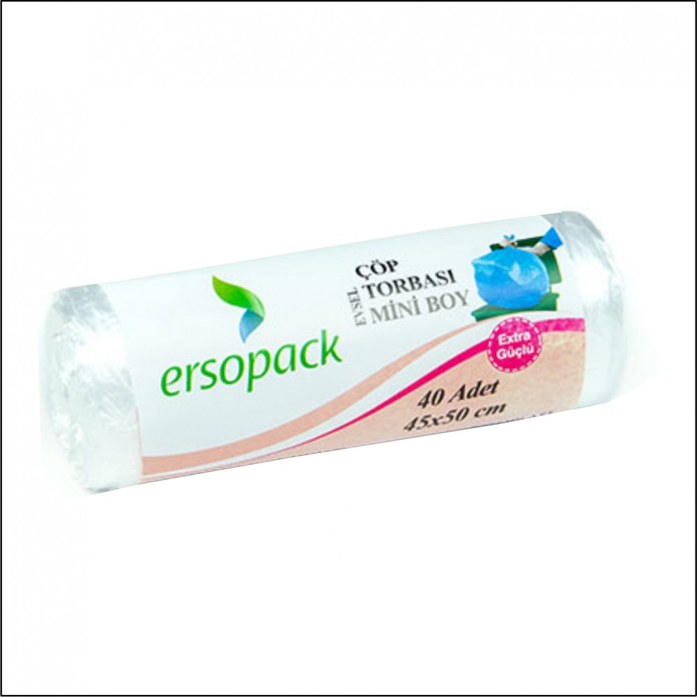 Çöp Poşeti - 45*50 - Ersopack - Mini Standart Şeffaf Çöp Poşeti - 45*50 - Ersopack - Mini Standart Şeffaf