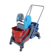 Plastik Çift Kovalı Paspas Arabası