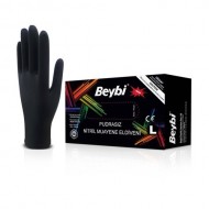 Beybi Nitril Muayene Eldiveni Siyah Pudrasız Beybi Nitril Muayene Eldiveni Siyah Pudrasız