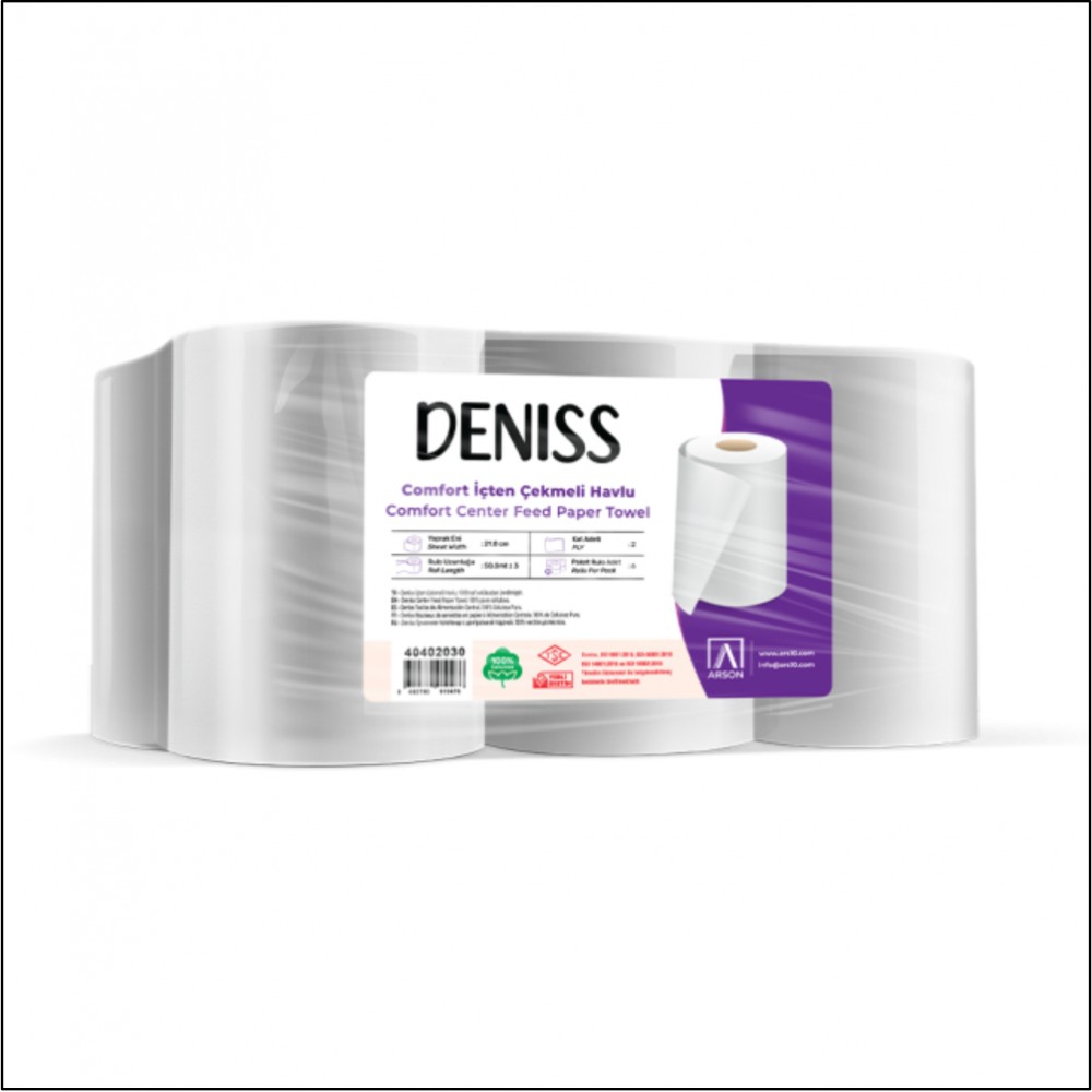 Deniss Comfort İçten Çekmeli Havlu 3 Kg - Koli