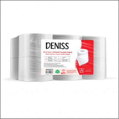 Deniss Mini İçten Çekmeli Tuvalet Kağıdı - 3,5 Kg - Koli