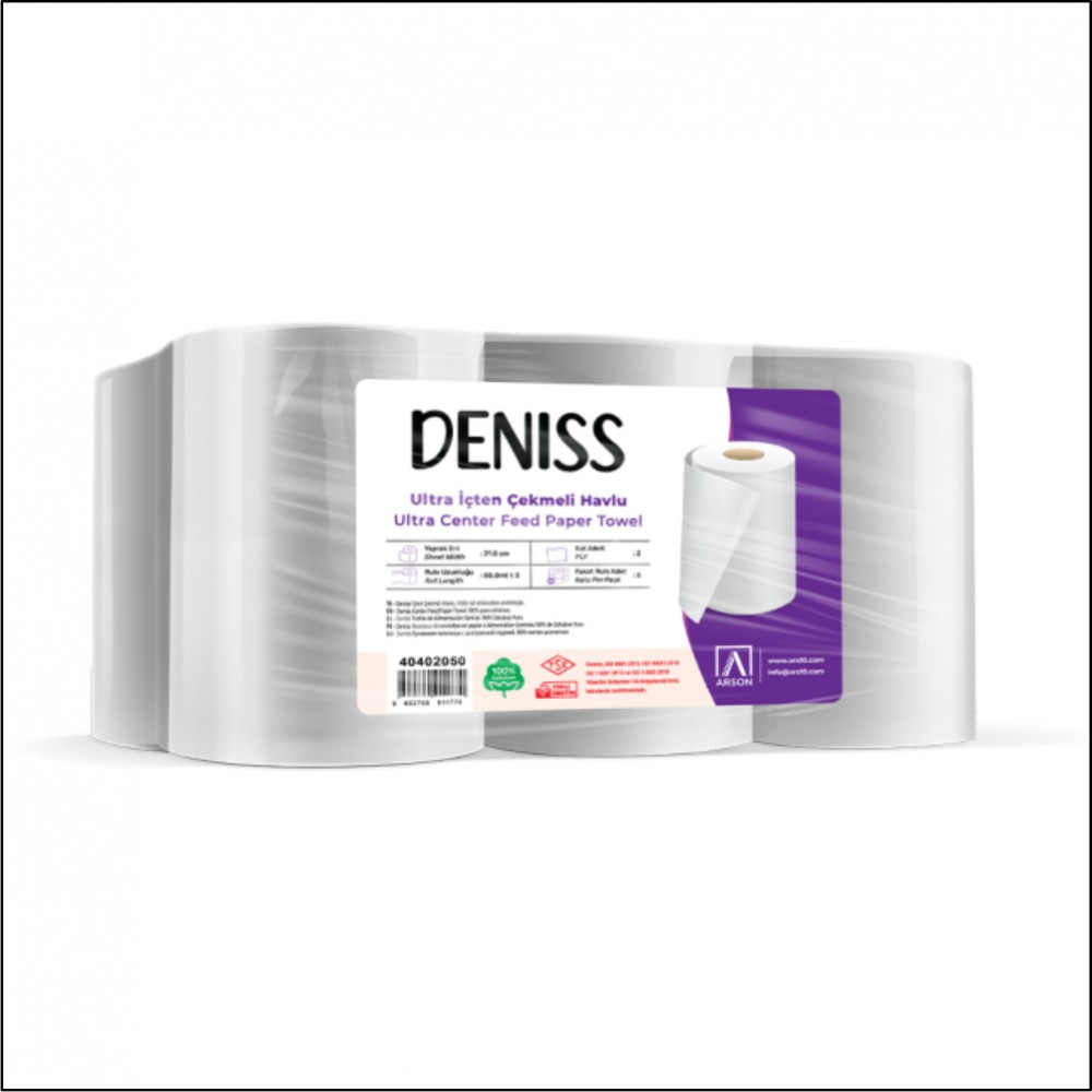 Deniss Ultra İçten Çekmeli Havlu 5 Kg - Koli Deniss Ultra İçten Çekmeli Havlu 5 Kg - Koli