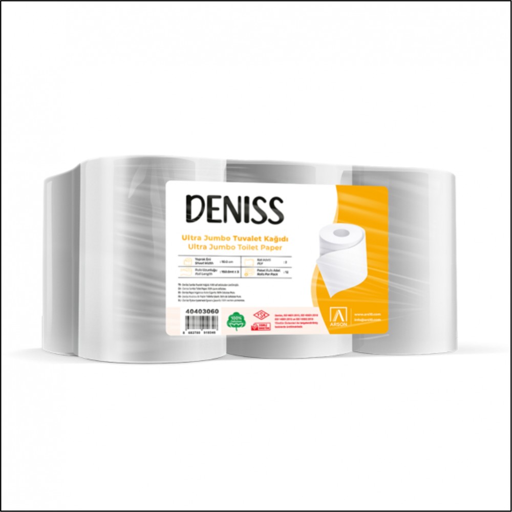 Deniss Ultra Jumbo Tuvalet Kağıdı - 5 Kg - Koli