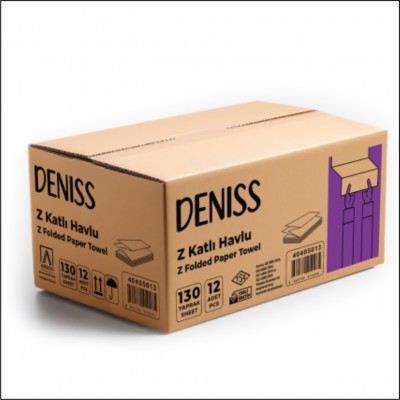 Deniss Z Katlı Havlu 20x21 cm 130 Yaprak