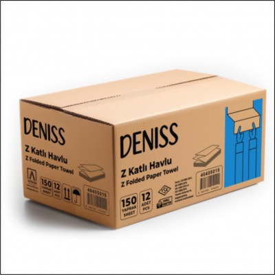 Deniss Z Katlı Havlu 20x20 cm 150 Yaprak
