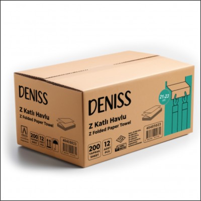 Deniss Z Katlı Havlu 21x23 cm 200 Yaprak